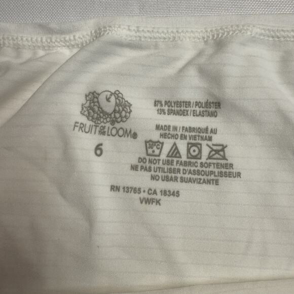 Fruit Of The Loom Panties 2 pair (1) Brief & (1) Hi-Cut Size 6 Polyester Spandex - Picture 5 of 6